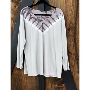 J. Jill Pure Jill Soft And Relaxed Tie Dyed Tunic Top 100% Cotton EUC Size L